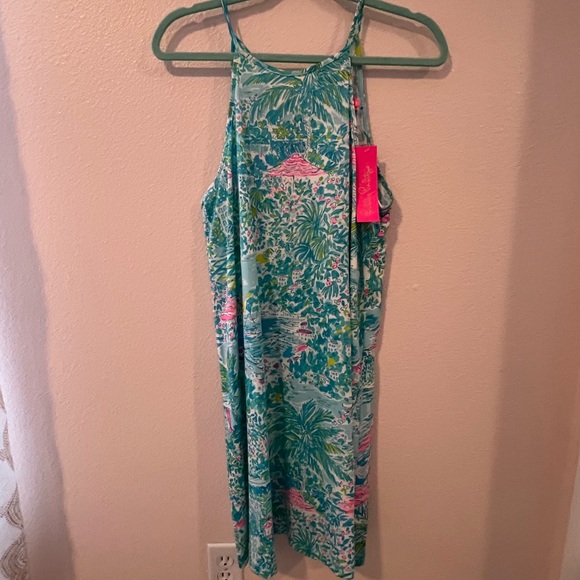 Lilly Pulitzer Dresses & Skirts - NWT Lilly Margot Dress, Gustavia Green, beautiful tropical pattern